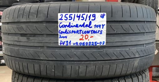 255/45R19 Continental ContiSportContact 5 104Y kesä 3mm / 7V31