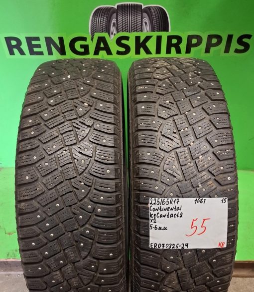 225/65R17 Continental IceContact 2 106T nasta 5-6mm / K8