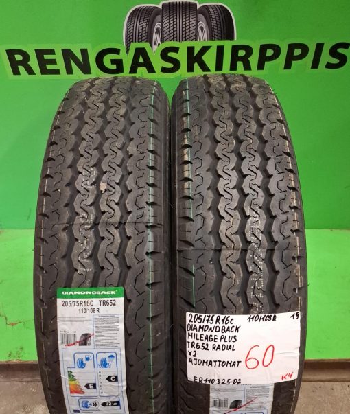 205/75R16C Diamondback Mileage Plus TR652 Radial 110/108R kesä ajamattomat / K4