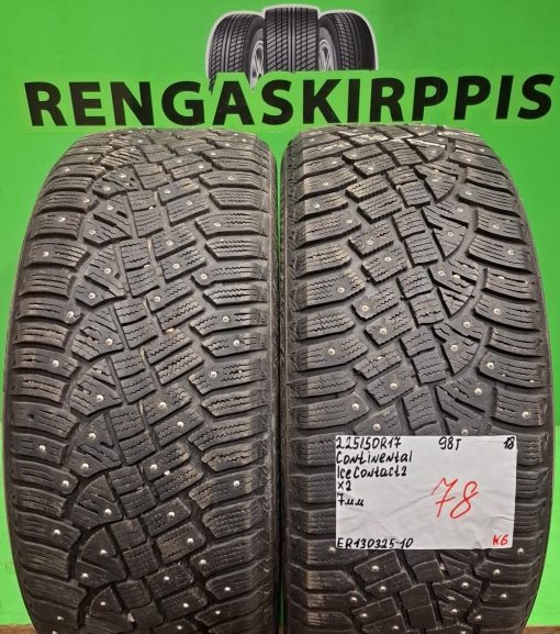 225/50R17 Continental IceContact 2 98T nasta 7mm / K6