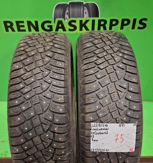 225/70R16 Continental IceContact 2 107T nasta 7mm / K6