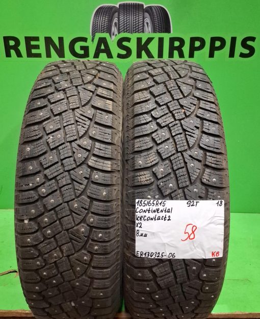 185/65R15 Continental IceContact 2 92T nasta 8mm / K6