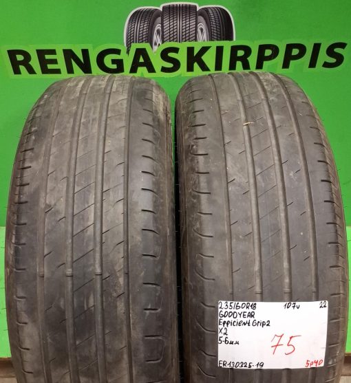 235/60R18 GoodYear EfficientGrip 2 107V kesä 5-6mm / 5P40