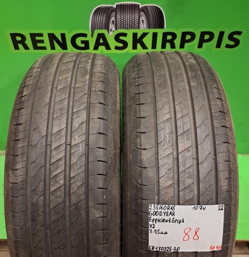 235/60R18 GoodYear EfficientGrip 2 107V kesä 7-7,5mm / 5P40