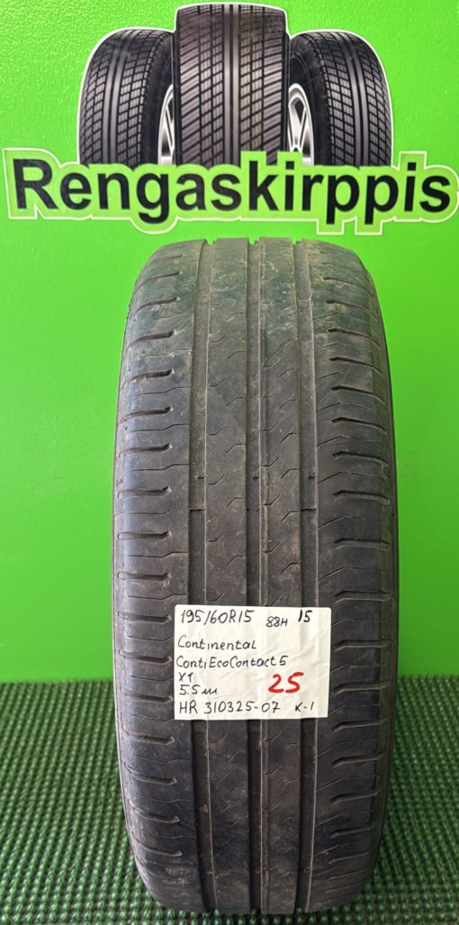 195/60R15 Continental ContiEcoContact 5 88H kesä 5,5mm / K1