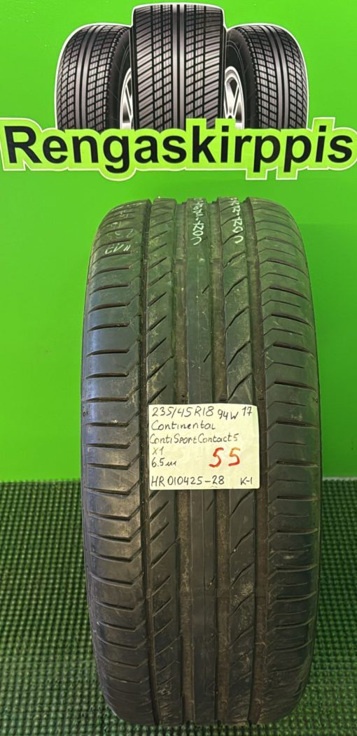 235/45R18 Continental ContiSportContact 5 94W kesä 6,5mm / K1