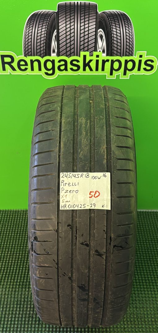 245/45R18 Pirelli PZero 100W kesä 5mm / K1