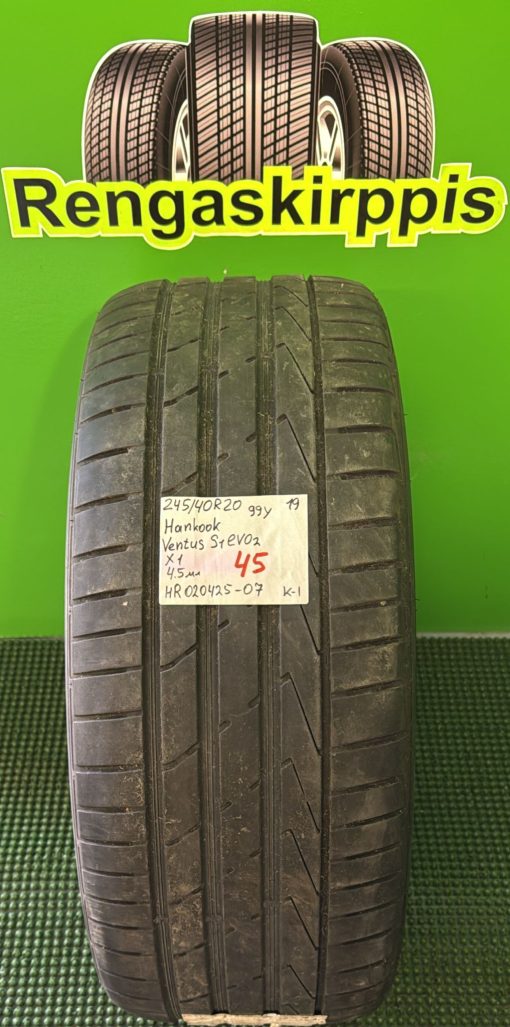 245/40R20 Hankook Ventus S1 Evo 2 99Y kesä 4,5mm / K1