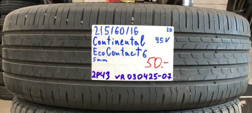 215/60R16 Continental EcoContact 6 95V kesä 5mm / 2P43