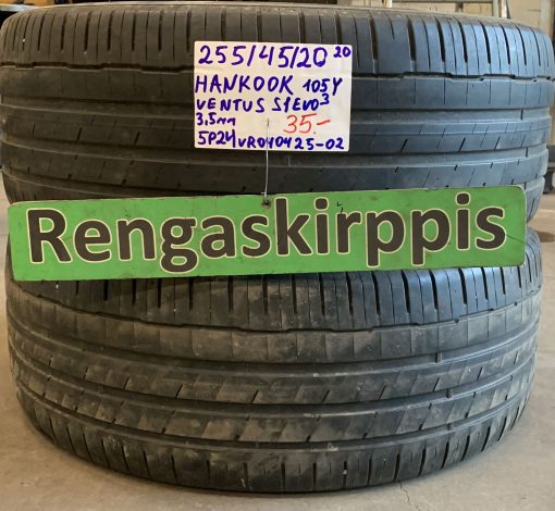 255/45R20 Hankook Ventus S1 Evo 3 105Y kesä 3,5mm / 5P24