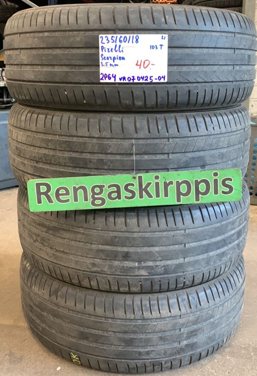 235/60R18 Pirelli Scorpion 103T kesä 3,5mm / 2P64