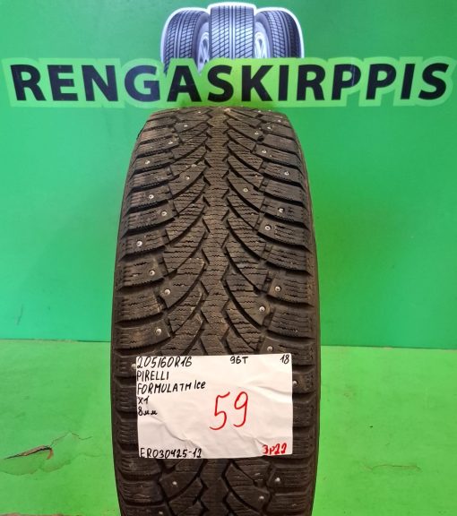 205/60R16 Pirelli Formula Ice 96T nasta 8mm / 3P22