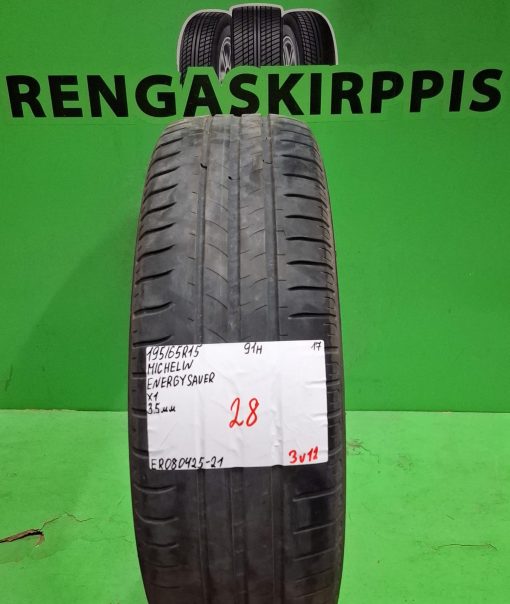 195/65R15 Michelin Energy Saver 91H kesä 3,5mm / 3V12