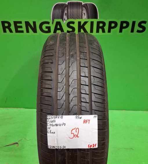 225/50R18 Pirelli Cinturato P7 Runflat 95W kesä 6,5mm / 5P21