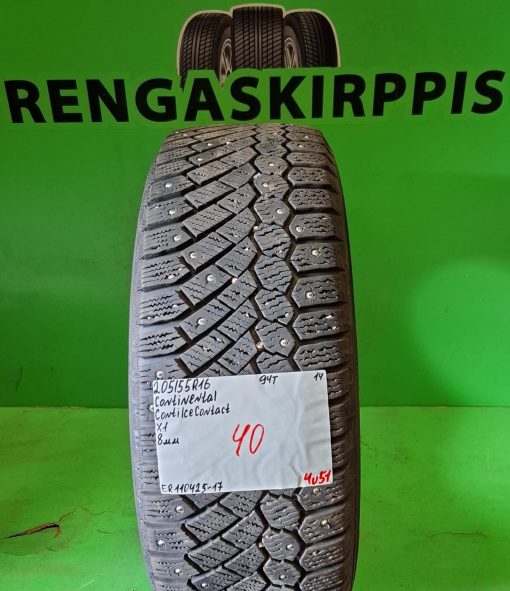 205/55R16 Continental ContiIceContact 94T nasta 8mm / 4V51