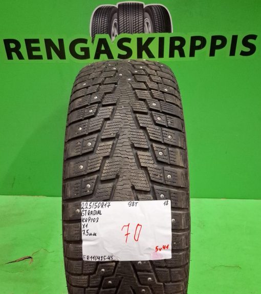 225/50R17 GT Radial Ice Pro 3 98T nasta 7,5mm / 5V41