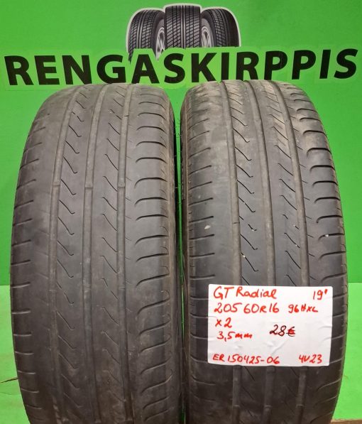 205/60R16 GT Radial 96H XL kesä 3,5mm / 4V23