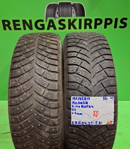 195/65R15 Michelin X-Ice North 4 95T nasta 6-7mm / 2V12