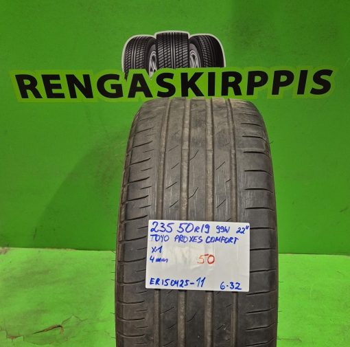 235/50R19 Toyo Proxes Comfort 99W kesä 4mm / 6-32