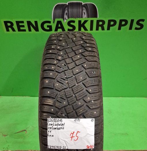 225/70R16 Continental IceContact 2 107T nasta 6mm / 3P30