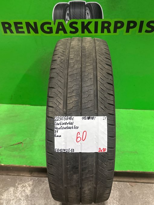 225/65R16C Continental VanContact Eco 112/110T kesä 6mm / 2V30