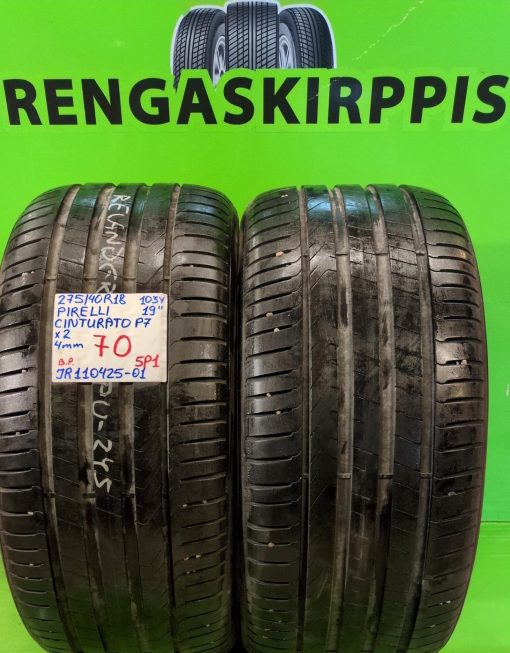 275/40R18 Pirelli Cinturato P7 103Y kesä 4mm / 3P9-3