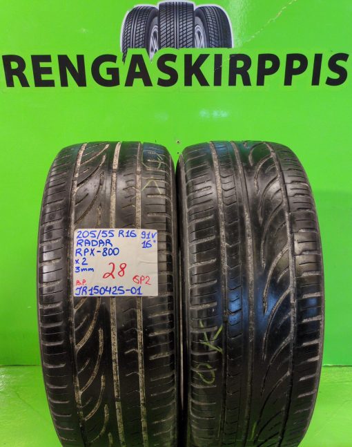 205/55R16 Radar RPX800 91V kesä 3mm / 6P2