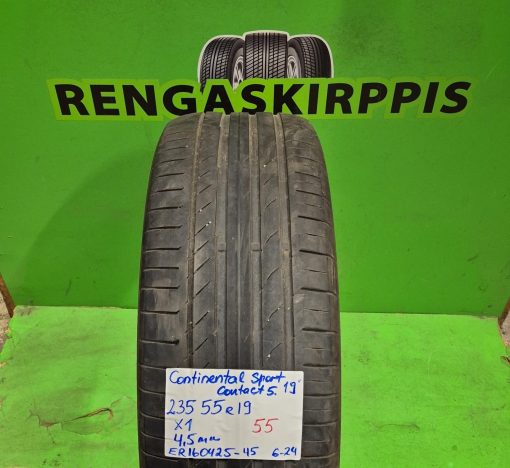235/55R19 Continental SportContact 5 kesä 4,5mm / 6-24