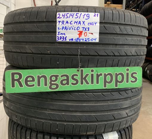 245/45R19 Tracmax X-Privilo TX3 102Y kesä 5mm / 3P31