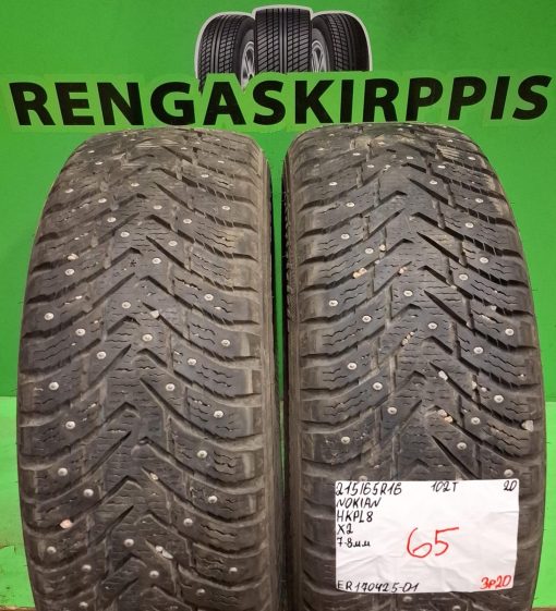 215/65R16 Nokian HKPL 8 102T nasta 7-8mm / 3P20