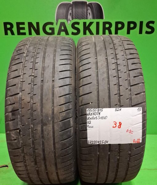 195/50R15 Hankook Ventus S1 Evo 82H kesä 4mm # / 2V22