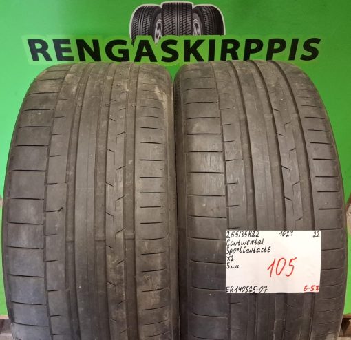 265/35R22 Continental SportContact 6 102Y kesä 5mm / 6-57