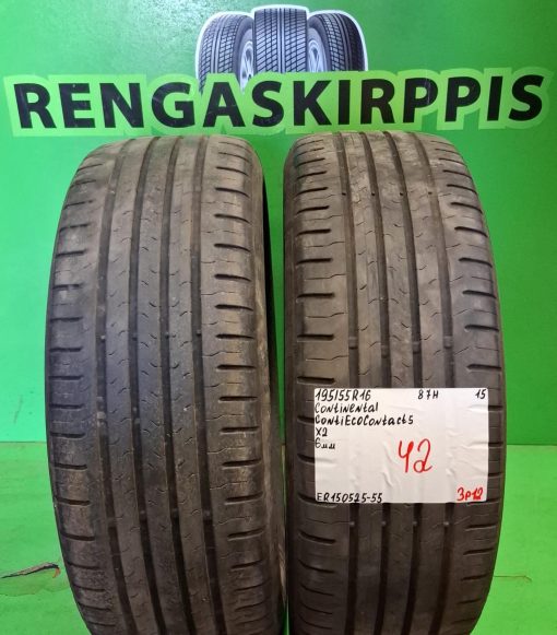 195/55R16 Continental ContiEcoContact 5 87H kesä 6mm / 3P12