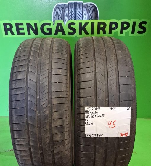 205/55R16 Michelin Energy Saver 91H kesä 4,5mm / 3P12