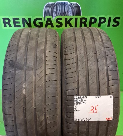 225/55R17 Michelin Primacy 4 101V kesä 3mm / 4P31