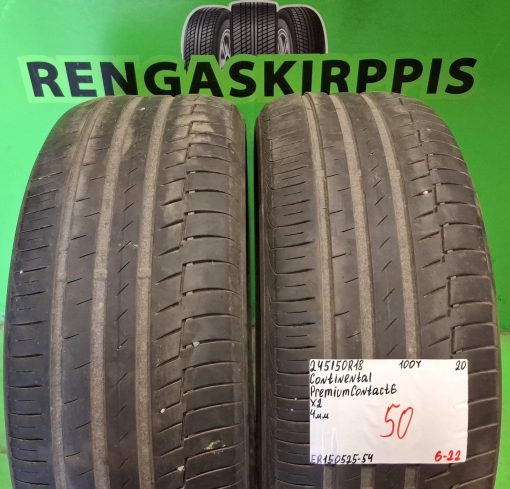 245/50R18 Continental PremiumContact 6 100Y kesä 4mm / 6-22