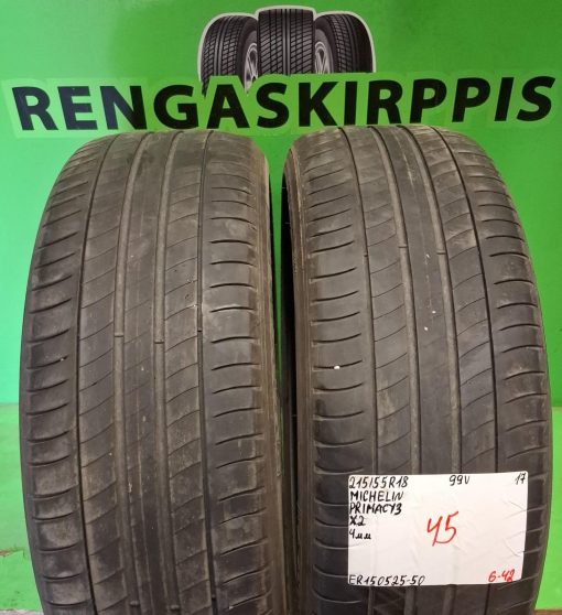 215/55R18 Michelin Primacy 3 99V kesä 4mm / 6-42