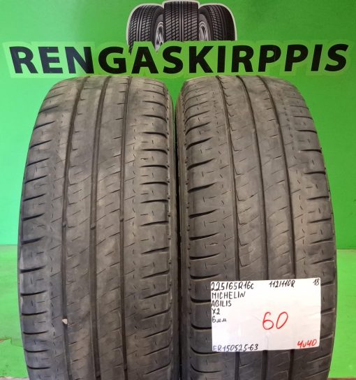 225/65R16C Michelin Agilis 112/110R kesä 6mm / 4V40