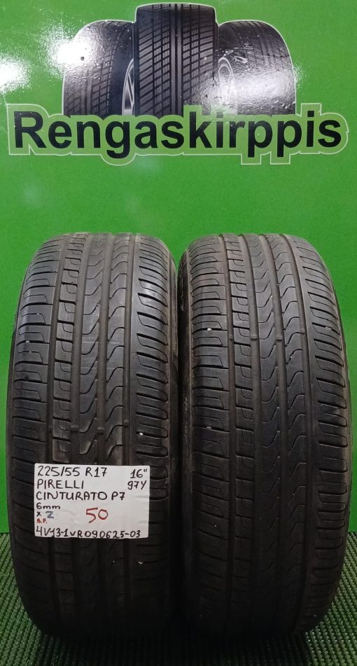 225/55R17 Pirelli Cinturato P7 97Y kesä 6mm / 4V13-1