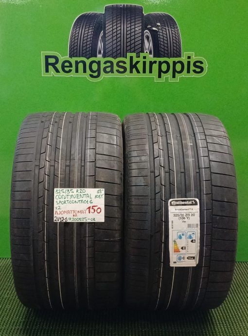 325/35R20 Continental SportContact 6 108Y kesä ajamattomat / 2V12-1
