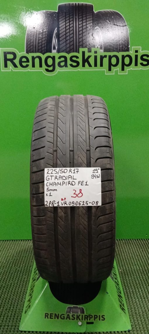 225/50R17 GT Radial Champiro FE1 94W kesä 5mm / 2P8-1