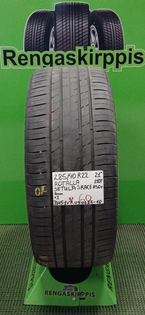 285/40R22 Rotalla Setula SRace RS0+ kesä 4mm / 3V15-1
