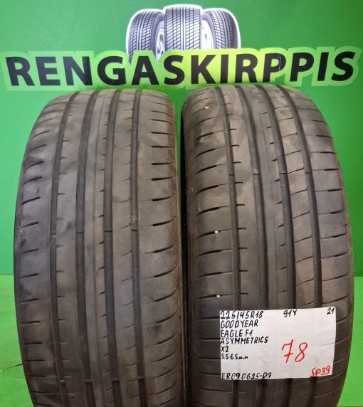 225/45R18 GoodYear Eagle F1 Asymmetric 5 91Y kesä 5,5-6,5mm / 5P33