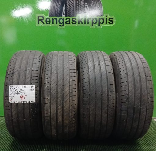205/55R16 Michelin Primacy 4 91H kesä 4mm / 2P12-1