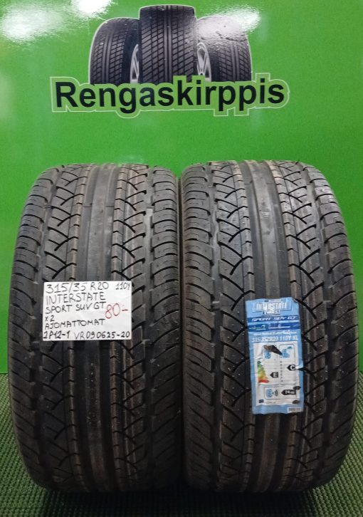 315/35R20 Interstate Sport Suv GT 110Y kesä ajamattomat / 2P12-1
