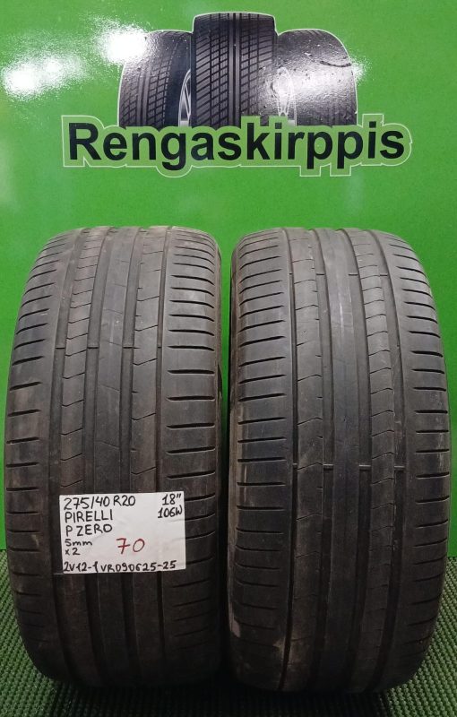 275/40R20 Pirelli PZero 106W kesä 5mm / 2V12-1