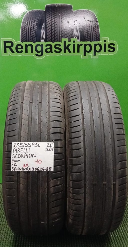 235/55R18 Pirelli Scorpion 100V kesä 4mm / 5P14-1