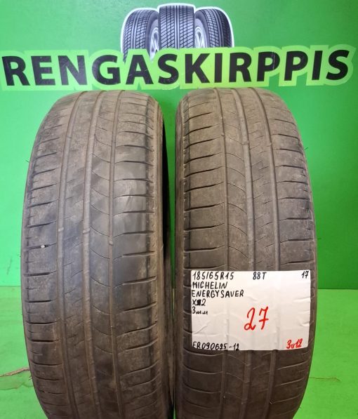 185/65R15 Michelin Energy Saver 88T kesä 3mm / 3V12