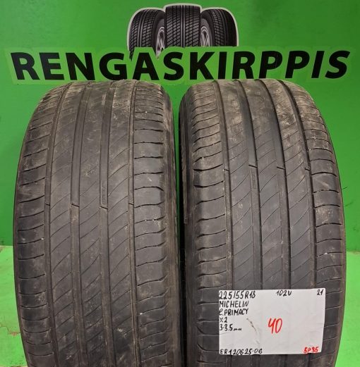 225/55R18 Michelin Primacy 102V kesä 3-3,5mm / 5P35