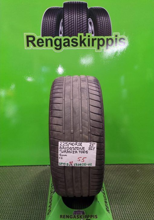 225/40R18 Bridgestone Turanza T005 92Y kesä 5mm / 3P14-3